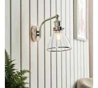 Pagazzi Lighting Brunswick Polished Nickel & Glass Wall Light