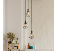Pagazzi Lighting Burns 3 Light Copper & Black Ceiling Pendant