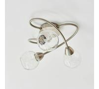 Pagazzi Lighting Callen Satin Nickel 3 Light Flush Ceiling Light