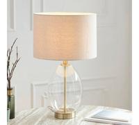 Pagazzi Lighting East Antique Brass Clear Table Lamp