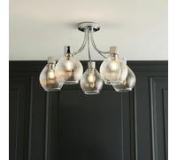 Pagazzi Lighting Hamilton 5 Light Polished Chrome Semi Flush Ceiling Light