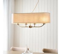 Pagazzi Lighting Marston Natural Linen Satin Nickel Pendant