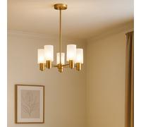 Pagazzi Lighting Maya 5-Light Antique Brass Semi-Flush Ceiling Light