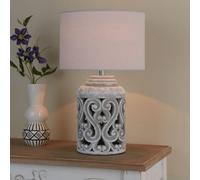 Pagazzi Lighting Pagazzi Blythe Grey Ceramic Table Lamp