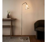 Pagazzi Lighting Pagazzi Brunswick Polished Nickel & Glass Task Floor Lamp