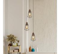 Pagazzi Lighting Pagazzi Burns 3 Light Copper & Black Ceiling Pendant