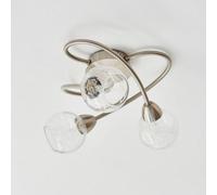 Pagazzi Lighting Pagazzi Callen Satin Nickel 3 Light Flush Ceiling Light