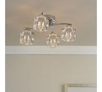 Pagazzi Lighting Pagazzi Coraline 4-Light Polished Chrome Semi-Flush Ceiling Light