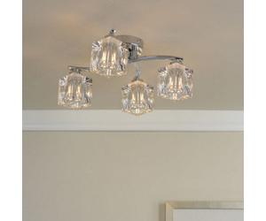 Pagazzi Lighting Pagazzi Coraline 4-Light Polished Chrome Semi-Flush Ceiling Light