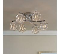 Pagazzi Lighting Pagazzi Coraline 6-Light Polished Chrome Semi-Flush Ceiling Light