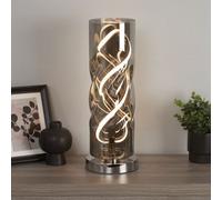 Pagazzi Lighting Pagazzi Demeter Led Smoked Glass Table Lamp
