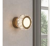 Pagazzi Lighting Pagazzi Dilan Antique Brass & Crystal Led Wall Light