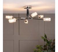 Pagazzi Lighting Pagazzi Icarus 6 Light Semi Flush Ceiling Light Polished Chrome