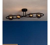 Pagazzi Lighting Pagazzi Lena 4 Light Semi Flush Ceiling Light Black