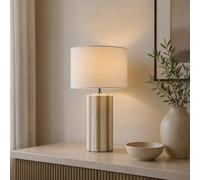 Pagazzi Lighting Pagazzi Lewis Taupe & Off White Ceramic Table Lamp