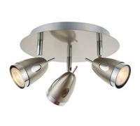 Pagazzi Lighting Pagazzi Lottie 3 Light Satin Nickel Ceiling Spotlight Plate