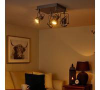 Pagazzi Lighting Pagazzi Sage Satin Nickel 4 Light Ceiling Spotlight Plate