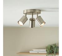 Pagazzi Lighting Pagazzi Talbot Brushed Nickel 3-Spot Plate