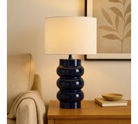 Pagazzi Lighting Pagazzi Zenya Navy Sculptural Ceramic Table Lamp