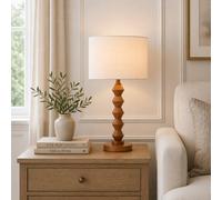 Pagazzi Lighting Trezza Walnut Wooden Table Lamp