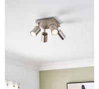 Pagazzi Talbot 4-Light Brushed Nickel Spot Plate in Silver Pagazzi Silver