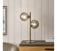 Pagazzi Tamara 2-Light Antique Brass Table Lamp in Gold Pagazzi Gold