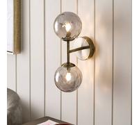 Pagazzi Tamara 2-Light Antique Brass Wall Light in Gold Pagazzi Gold