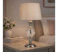 Pagazzi Vanessa Polished Chrome & Glass Table Lamp in Silver Pagazzi Silver
