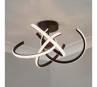 Pagazzi Wills Black Led Semi-Flush Ceiling Light Pagazzi Black