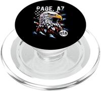 Page Arizona Patriotic Eagle USA Flag Vintage Style Design PopSockets PopGrip for MagSafe