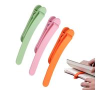 Page Clips Bookmarks, Bookmark Clip, 3 Pieces Silicone Bookmark Page, Home Bookmark, Bookmark Page Marker for Teachers, Students, Book Lovers, Improve Your Reading Experience