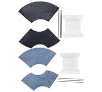 Page Corner Bookmarks Handmade Vegetable Tanned Leather Retro Style DIY Sewing Crafts for Book Lovers and Reading Enthusiasts 2 Sets 5.5 x 5cm