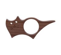 Page Holder | Cat Shaped Page Holder for Thumb - Wooden Portable Bookmark Ring for Study College School Cookbook Bed Desk
