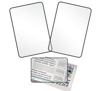 Page Magnifying Sheet 2 Pcs 3x Lightweight Optical Plastic Bookmark Flat Magnifier 7.1 x 4.7inch Full Page Magnifier Sheet for the People with Low Vision Reading Small Prints Books Bible Magazines