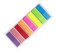 Page Markers Sticky Tabs - Coloured Index Stickers, Transparent Book Flags | School Office Study Organisation Supplies, Fluorescent Tabs with 8 Bright Colours for Notebook Journals