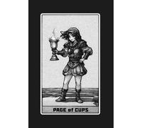 Page of Cups - Tarot Card Notebook - Card No.40 (Dark Ed.): A5 Ruled Lined Journal Diary Sketchbook Notebook - Page of Cups (Creativity and Emotional Exploration)