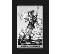 Page of Swords - Tarot Card Notebook - Card No.54 (Dark Ed.): A5 Ruled Lined Journal Diary Sketchbook Notebook - Page of Swords (Curiosity and Communication)