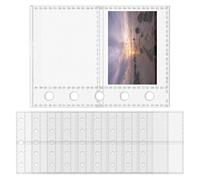 Page Protectors - 10 Pack M5 5-Ring Binder Refill Sheets - Clear Protective Sleeves for Cards, Tickets, Photos, Stickers, Receipts - Durable Binder Pockets for Students, Office, School & Stationery Lo