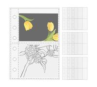 Page Protectors - A7 6-Ring Clear Binder Document Covers | Clear Protective Sleeves for Cards Receipts Tickets Photos Stickers Sketches School Office Students Teachers Travelers