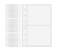 Page Protectors for Classroom | A7 6-Ring Binder Protector Pages - Clear Protective Sleeves for Cards Receipts Tickets Photos Stickers Sketches School Office Students Teachers Travelers