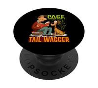 Page turner meets tail wagger PopSockets Adhesive PopGrip