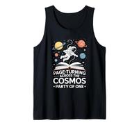 Page Turning Across The Cosmos Astronomy Book Lover Tank Top