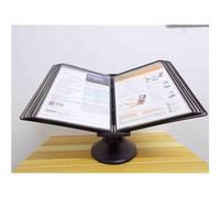 Page-Turning Folder, Colorful 10 Pocket Flip Display Folder, Desk Reference System, Durable Space Saving References Stand Desktop
