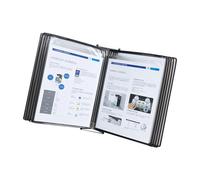 Page-Turning Folder, with 10 Universal Pockets Wall Mount Reference System, Desktop Flip Display Folder(E)