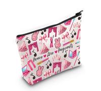Pageant Queen Gift Pageant Crown Cosmetic Bag Organizer Peace Love Pageant Travel Makeup Pouch Beauty Pageant Gift (Peace Love Pegeants Bag)