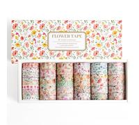 PAGEMORE Washi Tape 32 Rolls Set, Colored Floral Decorative Masking Tape, Artist Tape, for Journaling, Junk Journal, DIY Craft Projects, Scrapbooking Supplies Decoration
