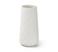 Pagezol 21cm Decorative Flowers Vase, Creative Vase, Ceramic Vase for Pampas Grass, Ceramic Vase Minimalism, Vase White Matt, Ceramic Vase for Flowers, Flower Vase for Wedding Dinner Table Office