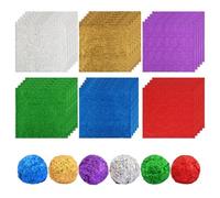 Pagezol 600pcs Foil Wrapping Paper Aluminium, 10x10cm Chocolate Candy Foil Wrappers, 6 Colors Aluminium Foil Paper, Foil Wrappers for Homemade DIY Party, Birthday, Wedding Party, Halloween, Chrismas