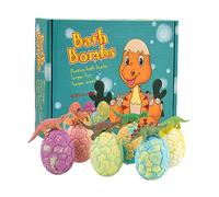 Pagezol 6PCS Large Bath Bombs for Kids with Surprise Dinosaurs Toys Inside, Natural Bath Bombs Gift Set, Spa Colorful Fizzy Bubble Bath Bombs, Birthday Christmas Easter Gift for Girls Boys
