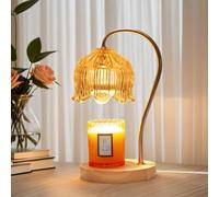 Pagezol Electric Candle Lamp Warmer with Dimmer and Timer, Candles Flameless Burner, Vintage Wax Melter, Candle Wax Melter for Scented Candle Jar, with 2 Bulbs, for Home Décor, Christmas, Birthday